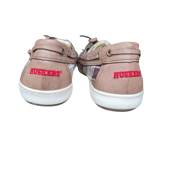 PRIMUS Women's Nebraska Cornhuskers Boat Loafer Shoes Size 9 Brown Red - Picture 4 of 9